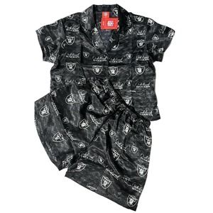 NFL Football, Shorts Shirt Pijamas PJ Loungewear Oakland Raiders Women's Small S
